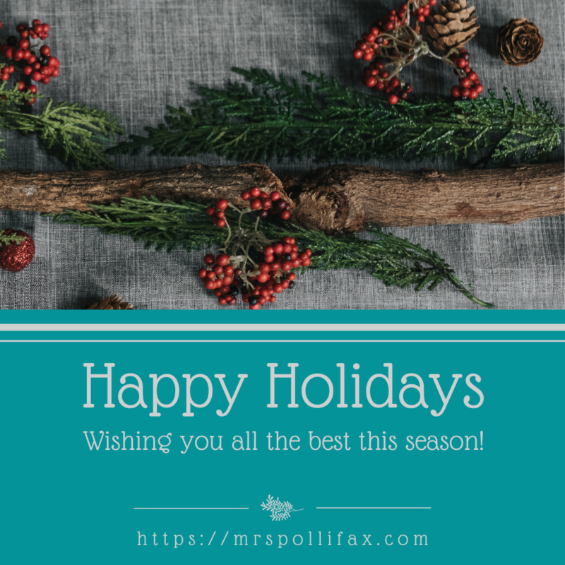 Happy Holidays to all the Dorothy Gilman Fans